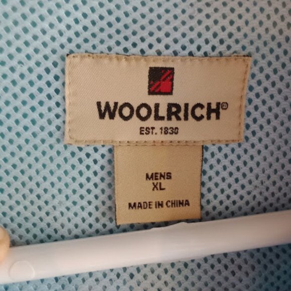 Woolrich Button Down Shirt Men's XL Aqua True Blue Casual Short Sleeve Outdoor - Picture 3 of 9